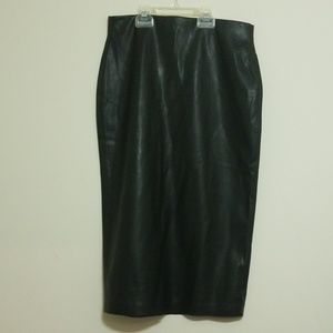 Catherine's Faux Leather Midi Skirt